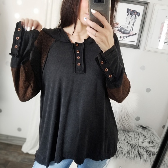 Last1️⃣ Vintage Wash Super Soft Hoodie Top Slouchy Oversized Spring Pullover - Picture 3 of 10